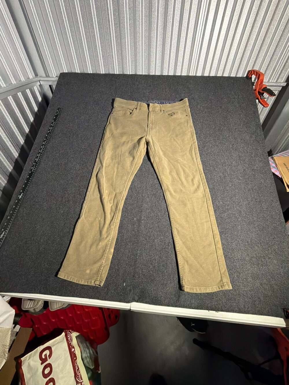 Jachs NY Beige Corduroy Straight Leg Pants (Men) 34/29